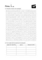 Vorschau - Arbeitsblätter - Films Word Search: Vocabulary (English) - Seite 1