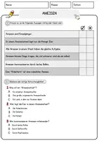 Vorschau - Arbeitsblätter - Ameisen Arbeitsblätter mit Fragen Lesetraining mit Lösungen Lesetext - Seite 2