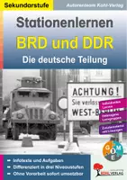 Vorschau - Arbeitsblätter - Stationenlernen BRD und DDR / Die deutsche Teilung | Dreifach differenziert | Geschichte Klasse 9-13 mit Lösungen - Deckblatt