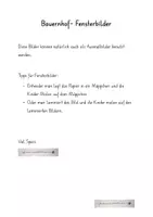 Vorschau - Mal- und Bastelvorlagen - Bauernhof Fensterbilder - Seite 1