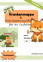 Vorschau - Bildkarten - Krankenmappe/ Krankenpost für deine Fuchsklasse - Deckblatt