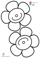 Vorschau - Mal- und Bastelvorlagen - Blumen Muttertagsgeschenk : Fensterbild & Bastelvorlage Kunstunterricht Klasse 1-4 (Muttertag basteln / Happy Flowers / Wiese) - Seite 3