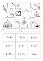 Vorschau - Arbeitsblätter - Mathe-Puzzles - Addition & Subtraktion im ZR 20 - Seite 3