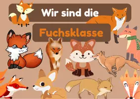 Vorschau - Bildkarten - Süße Türschilder für deine Fuchsklasse - Deckblatt