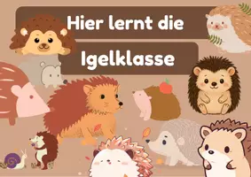 Vorschau - Bildkarten - Süße Türschilder für deine Igelklasse - Deckblatt
