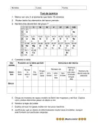 Vista previa - Hojas de trabajo - 🧪 Test de Tabla Periódica – Básico y Ampliado (editable) - página 1