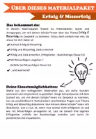 Vorschau - Anderer Materialtyp - Handreichung Materialpaket Erfolg und Misserfolg - Deckblatt