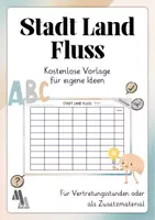 Vorschau - Spiele - Stadt Land Fluss / Vorlage für eigene Ideen - Deckblatt