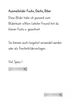 Vorschau - Mal- und Bastelvorlagen - Ausmalbilder Fuchs Biber Dachs - Seite 1