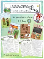 Vorschau - Arbeitsblätter - Lesespaziergang - Der verschwundene Globus (2-fach differenziert) - Deckblatt