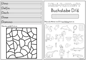 Vorschau - Arbeitsblätter - Mini-Faltheft Buchstabeneinführung – Grundschrift Buchstabe D (1. Klasse) - Seite 3
