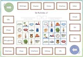 Vorschau - Unterrichtsreihen - Buchstabe U, Freiarbeitsmaterial, Einführung Buchstabe U, 2x Domino, 1x Bingo, 1x Tafel-Domino, Differenziert! Mit Selbstkontrolle! - Seite 3