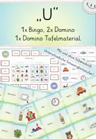 Vorschau - Unterrichtsreihen - Buchstabe U, Freiarbeitsmaterial, Einführung Buchstabe U, 2x Domino, 1x Bingo, 1x Tafel-Domino, Differenziert! Mit Selbstkontrolle! - Deckblatt