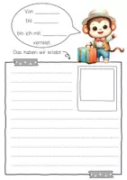 Vorschau - Arbeitsblätter - Affenklasse Reisetagebuch zum freien Schreiben - Seite 3