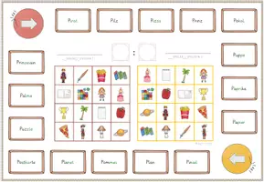 Vorschau - Unterrichtsreihen - Buchstabe P, Freiarbeitsmaterial zur Einführung Buchstabe P, 4x Domino, 2x Bingo, 1x Bingo Tafelmaterial, mehrfach differenziert, mit Selbstkontrolle - Seite 1