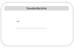 Vorschau - Arbeitsblätter - Tafelfolien und Schülerflipbook: Bruch des Tages - Standardbrüche verstehen - Seite 1
