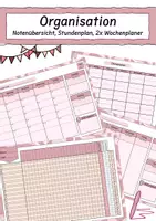 Vorschau - Lehrpläne/Lehrermaterial - Paket: Notenübersicht, Stundenplan & 2x Wochenplaner (rosa) - Deckblatt