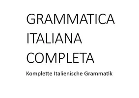 Vorschau - Merkblätter - Italienische Grammatik - Komplette Übersicht (57 Seiten PDF) - Deckblatt