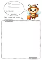 Vorschau - Arbeitsblätter - Bienenklasse Reisetagebuch zum freien Schreiben - Seite 2