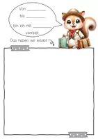 Vorschau - Arbeitsblätter - Eichhörnchenklasse Reisetagebuch zum freien Schreiben - Seite 2