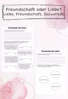 Vorschau - Arbeitsblätter - Freundschaft oder Liebe - Liebe, Freundschaft und Sexualität - Deckblatt