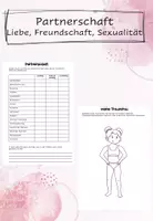Vorschau - Arbeitsblätter - Partnerschaft - Liebe, Freundschaft und Sexualität - Deckblatt