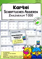 Vorschau - Stationenlernen - Materialpaket "Zahlenraum 1000 – Rechen-Karteien" - Seite 1