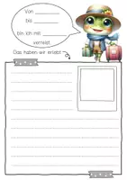 Vorschau - Arbeitsblätter - Froschklasse Reisetagebuch zum freien Schreiben - Seite 3