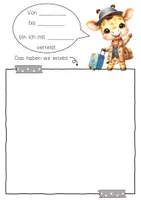 Vorschau - Arbeitsblätter - Giraffenklasse Reisetagebuch zum freien Schreiben - Seite 2