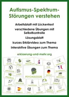 Vorschau - Arbeitsblätter - Autismus-Spektrum-Störungen verstehen (mit Lückentext und Übungen) - Deckblatt