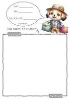 Vorschau - Arbeitsblätter - Hundeklasse Reisetagebuch zum freien Schreiben - Seite 2