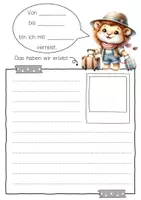Vorschau - Arbeitsblätter - Löwenklasse Reisetagebuch zum freien Schreiben - Seite 3