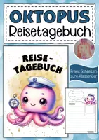 Vorschau - Arbeitsblätter - Oktopusklasse Reisetagebuch zum freien Schreiben - Deckblatt