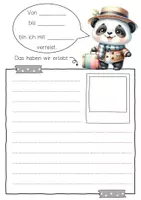 Vorschau - Arbeitsblätter - Pandaklasse Reisetagebuch zum freien Schreiben - Seite 3