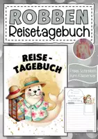 Vorschau - Arbeitsblätter - Robbenklasse Reisetagebuch zum freien Schreiben - Deckblatt