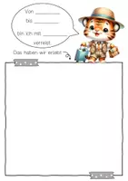 Vorschau - Arbeitsblätter - Tigerklasse Reisetagebuch zum freien Schreiben - Seite 2