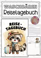 Vorschau - Arbeitsblätter - Waschbärenklasse Reisetagebuch zum freien Schreiben - Deckblatt