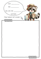 Vorschau - Arbeitsblätter - Waschbärenklasse Reisetagebuch zum freien Schreiben - Seite 2