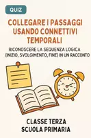 anteprima - Quiz - Collegare i passaggi usando connettivi temporali - Pagina di copertina