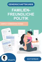 Vorschau - Stundenentwürfe - Komplette Unterrichtsstunde: Familienfreundliche Politik - Deckblatt