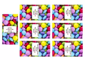 Vorschau - Mal- und Bastelvorlagen - Schokoschachtel (Smart*es) Vorlage - Geschenkidee für SuS - Seite 1
