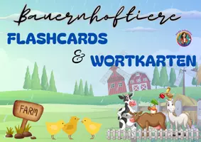 Vorschau - Bildkarten - Flashcards + Wortkarten Bauernhoftiere (Deutsch) - Deckblatt