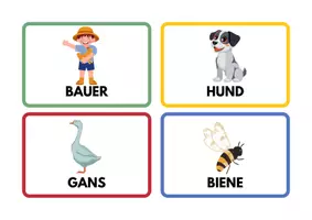 Vorschau - Bildkarten - Flashcards + Wortkarten Bauernhoftiere (Deutsch) - Seite 2