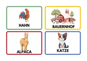 Vorschau - Bildkarten - Flashcards + Wortkarten Bauernhoftiere (Deutsch) - Seite 3