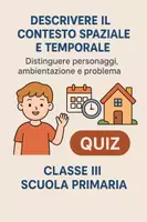 anteprima - Quiz - Descrivere il contesto spaziale e temporale - Pagina di copertina