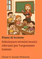 anteprima - Piani di lezione - Selezionare termini tecnici rilevanti per l’argomento trattato - Pagina di copertina