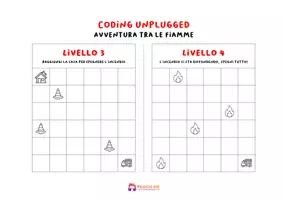 anteprima - Esercizi - Coding Unplugged - Avventura tra le fiamme - Pagina 2