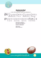 Vorschau - Arbeitsblätter - MUSIKPAKET mit Noten & MP3s - Kastanienlied - Seite 1