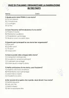 anteprima - Quiz - Organizzare la narrazione in tre parti - Pagina 1