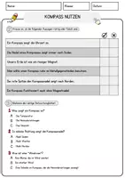 Vorschau - Arbeitsblätter - Kompass nutzen Arbeitsblätter mit Fragen + Lösungen Leseverstehen und Wortschatz - Seite 2